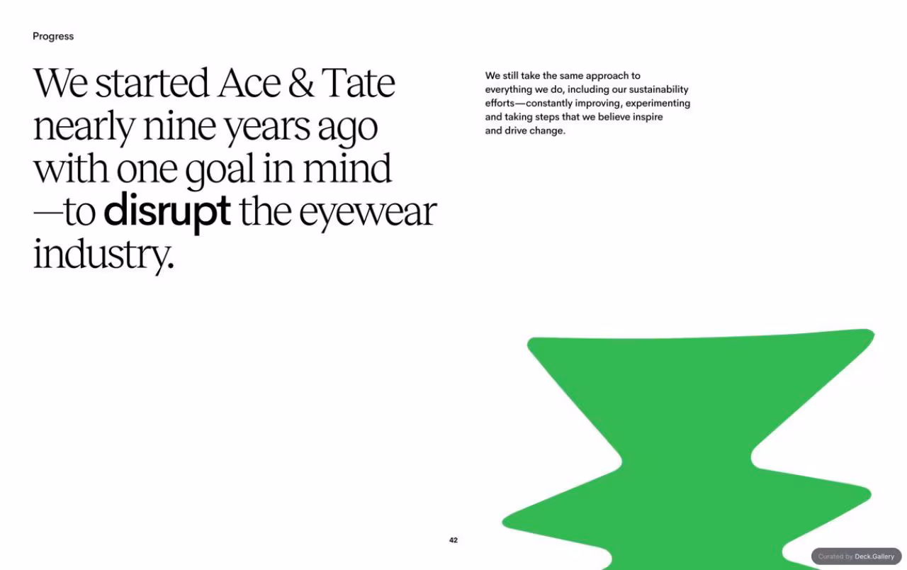Ace & Tate Responsibility Report 2020, slide 42