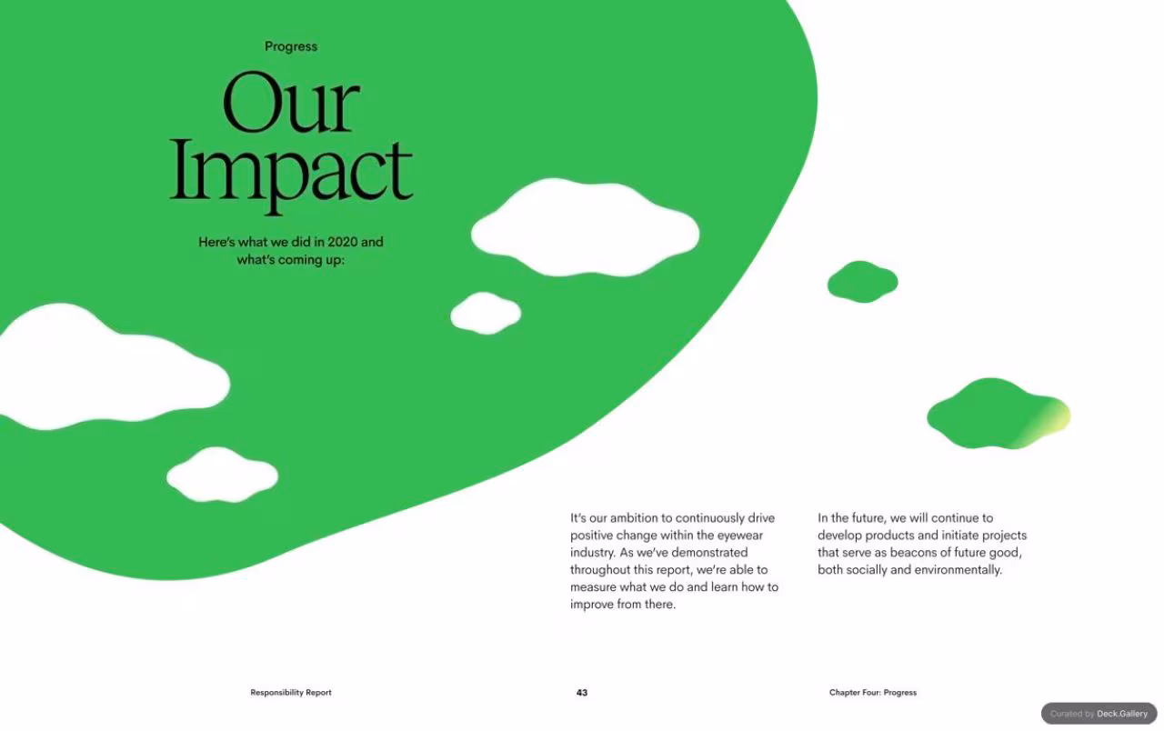 Ace & Tate Responsibility Report 2020, slide 43