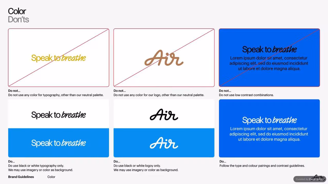 Air Brand Guidelines 2025, slide 45