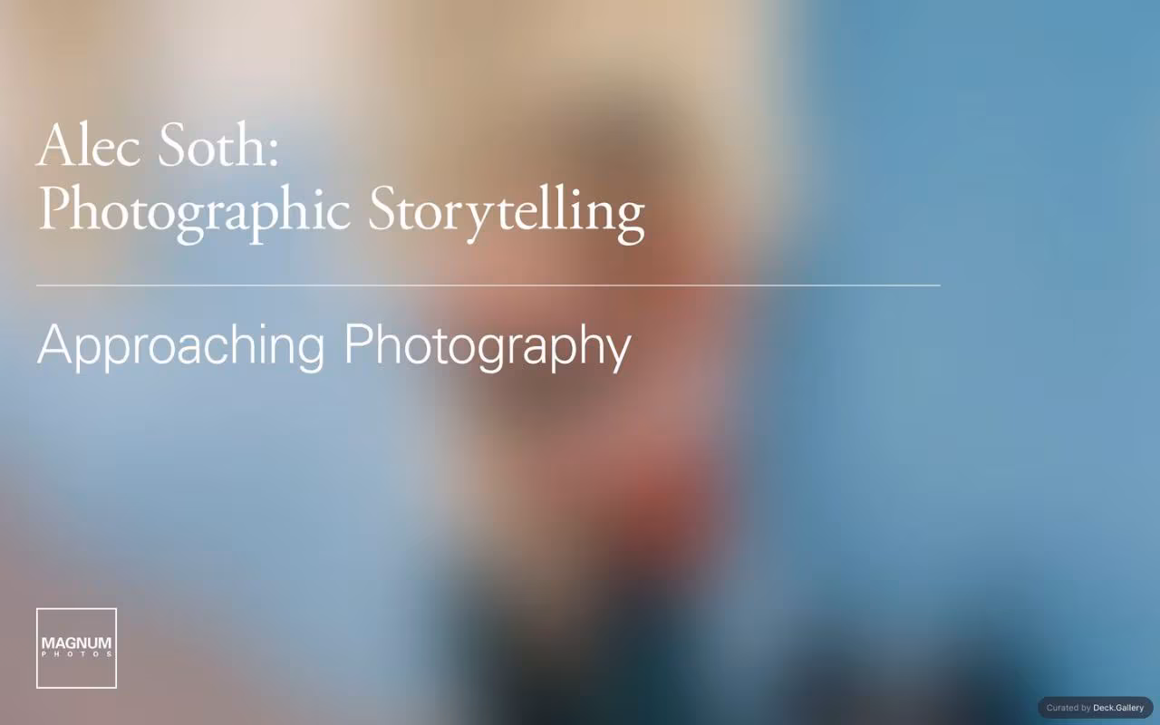 Alec Soth: Photographic Storytelling