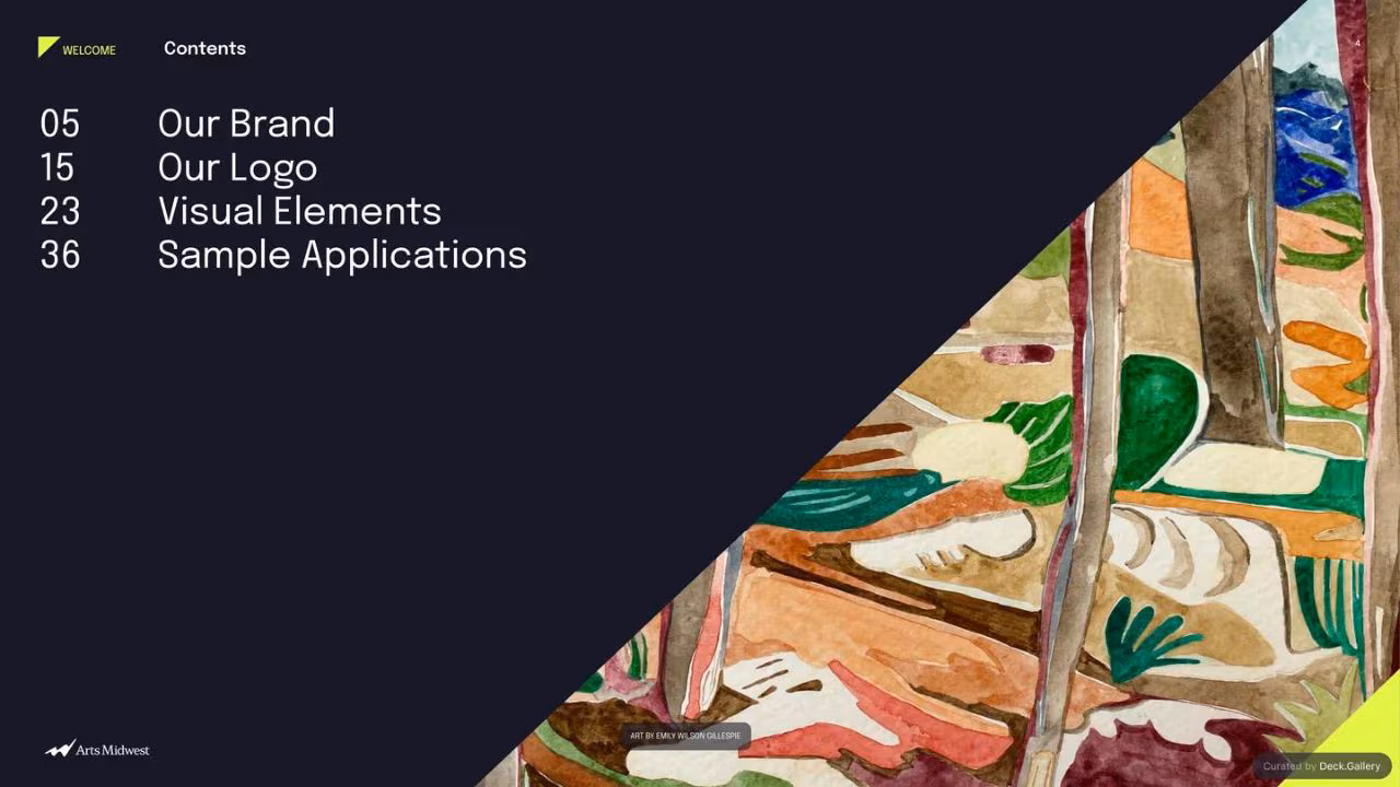 Arts Midwest Brand Guidelines 2025, slide 4