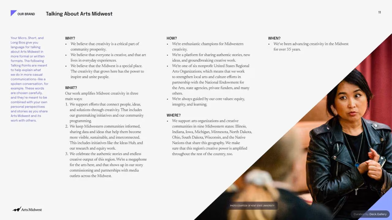 Arts Midwest Brand Guidelines 2025, slide 11