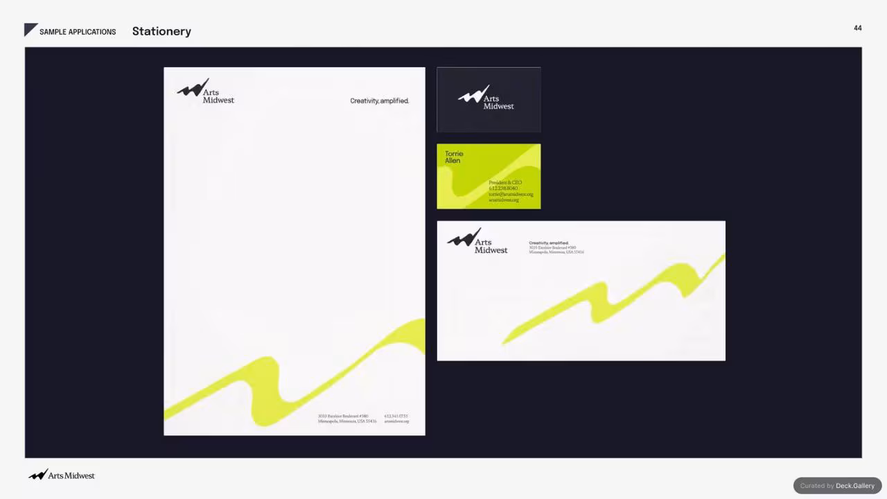 Arts Midwest Brand Guidelines 2025, slide 44