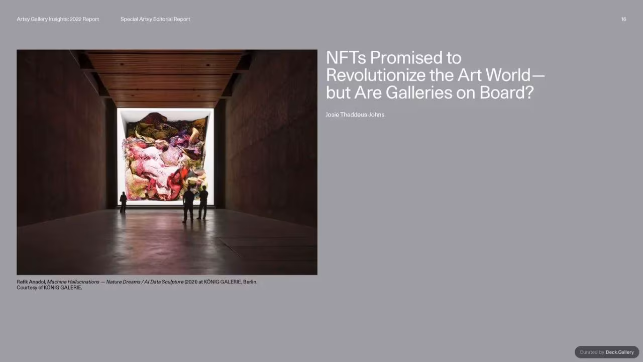 Artsy Gallery Insights 2022 Report, slide 16