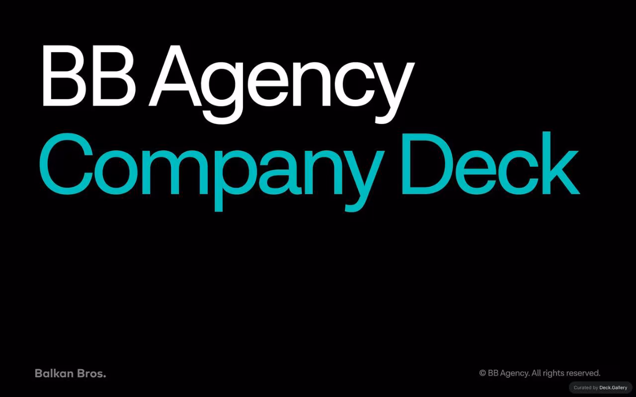 BB Agency Company Deck
