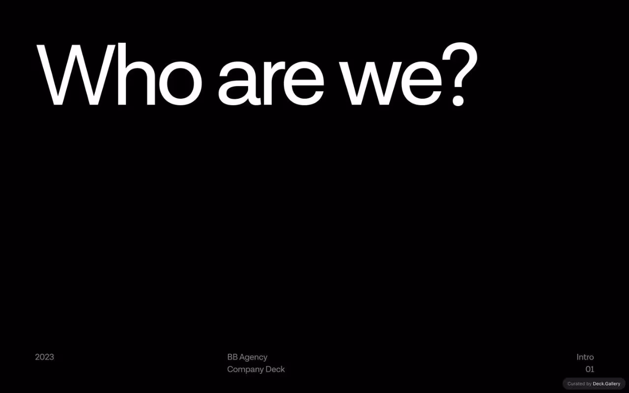 BB Agency Company Deck, slide 3