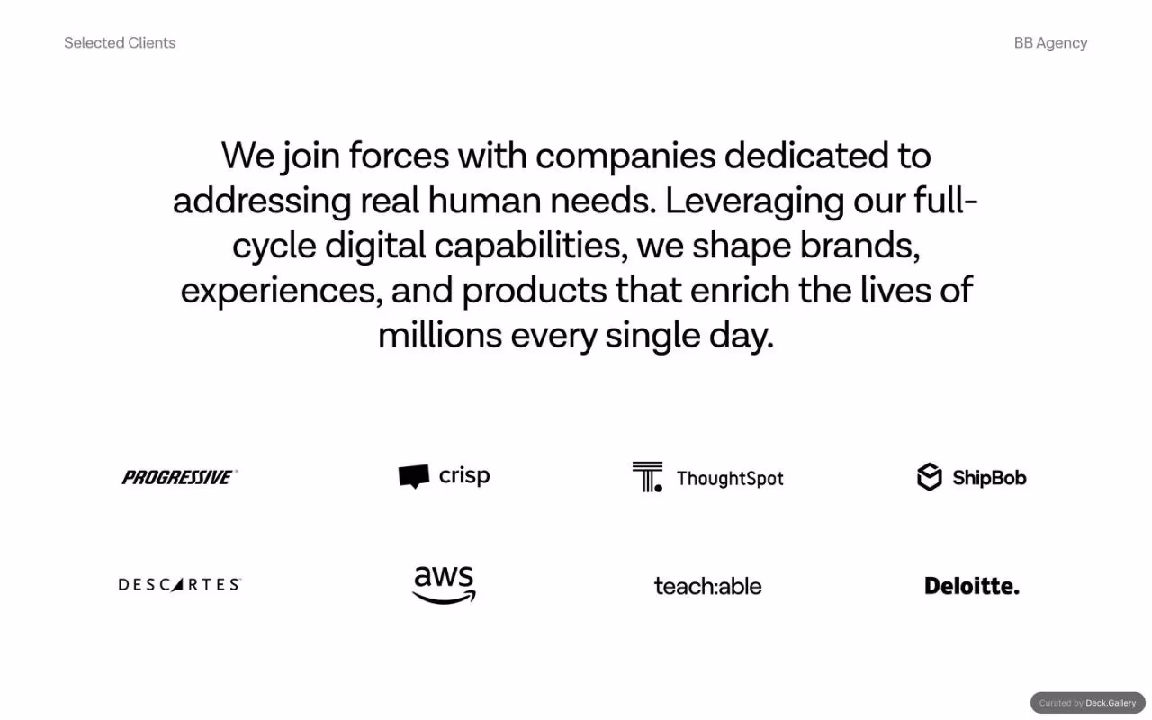 BB Agency Company Deck, slide 5