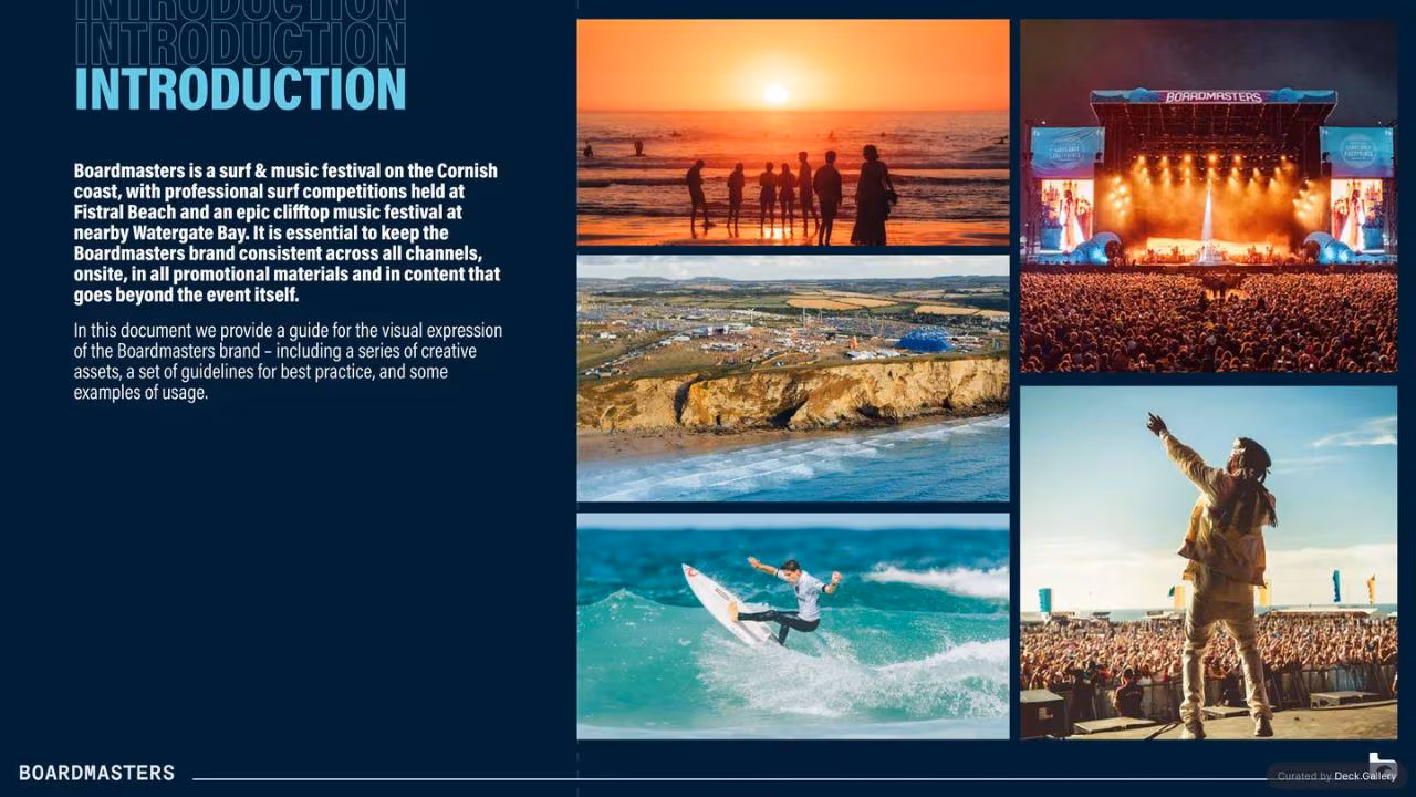 Boardmasters Brand Guidelines 2025, slide 2