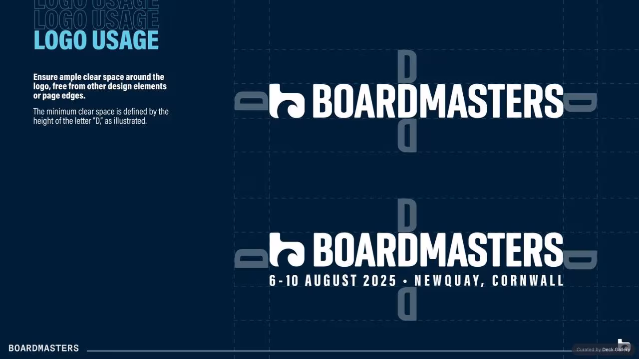 Boardmasters Brand Guidelines 2025, slide 4
