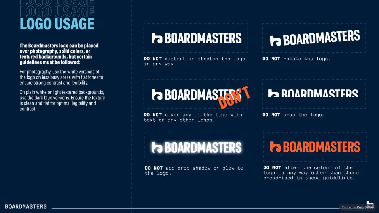 Boardmasters Brand Guidelines 2025, slide 5