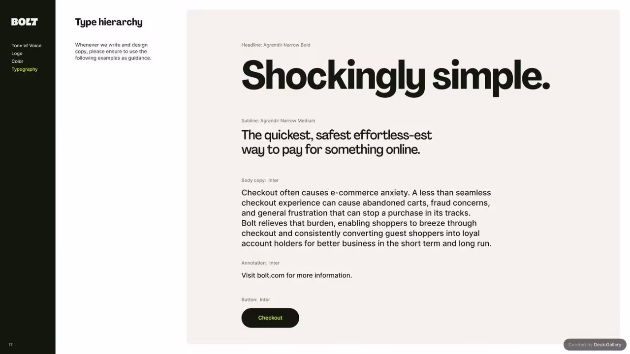 Bolt Brand Guidelines 2024, slide 17