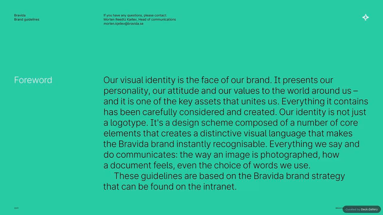 Bravida Brand Guidelines 2021, slide 3