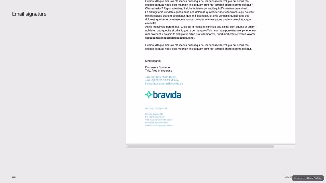 Bravida Brand Guidelines 2021, slide 80