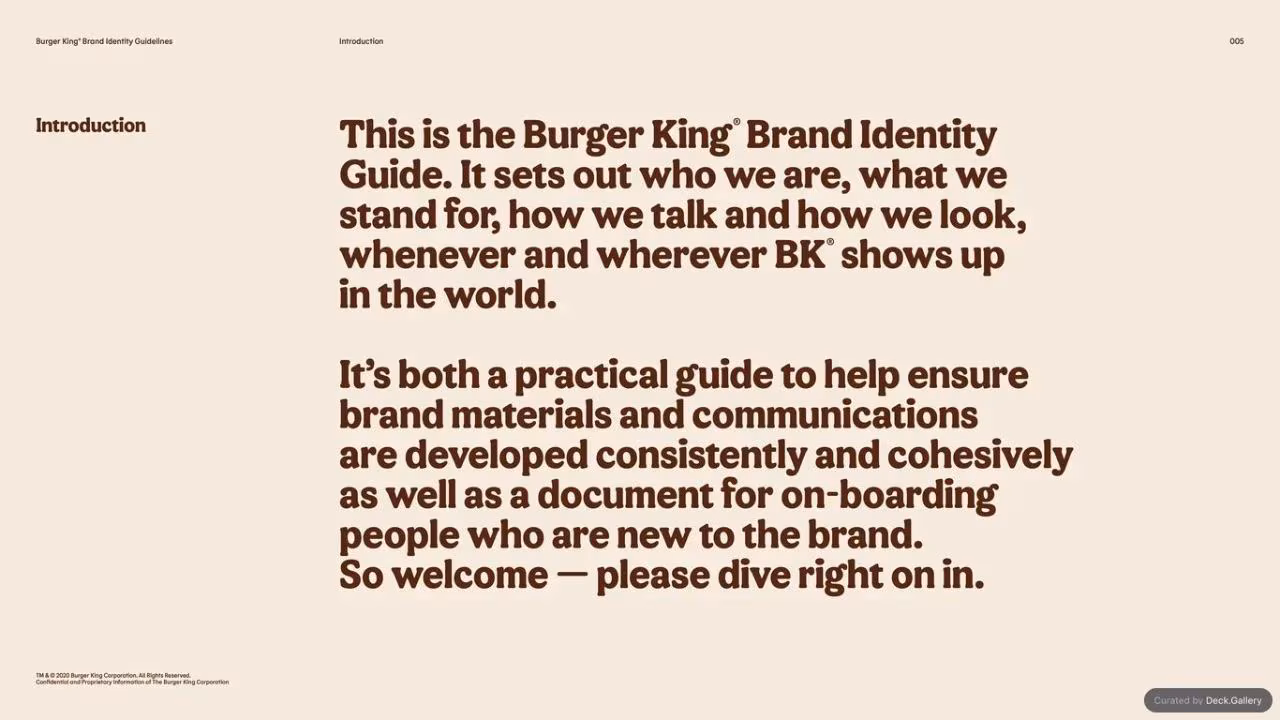 Burger King Brand Guidelines 2024, slide 5