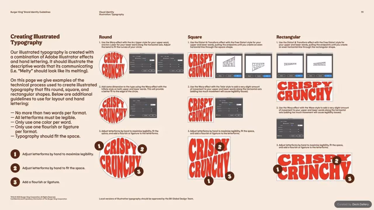 Burger King Brand Guidelines 2024, slide 111