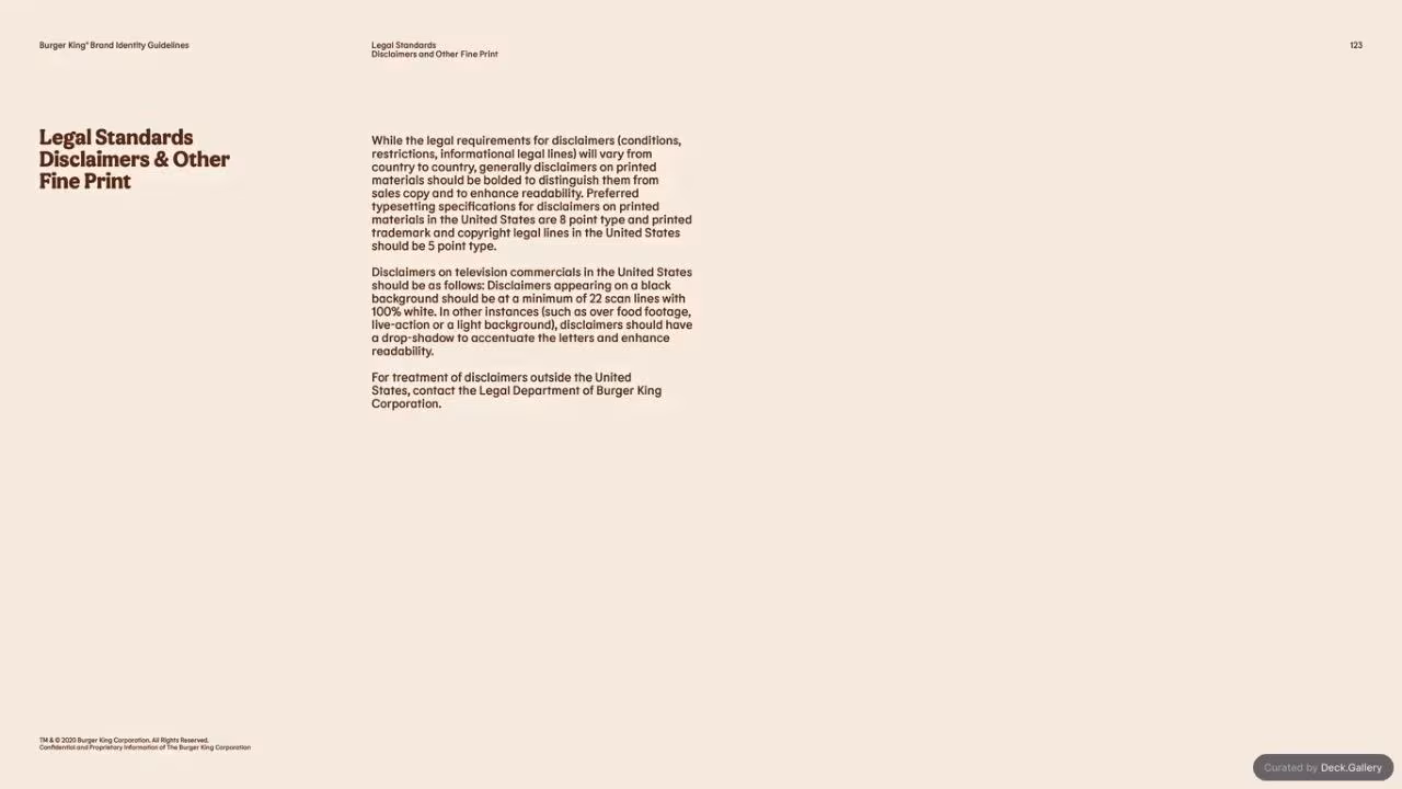 Burger King Brand Guidelines 2024, slide 123