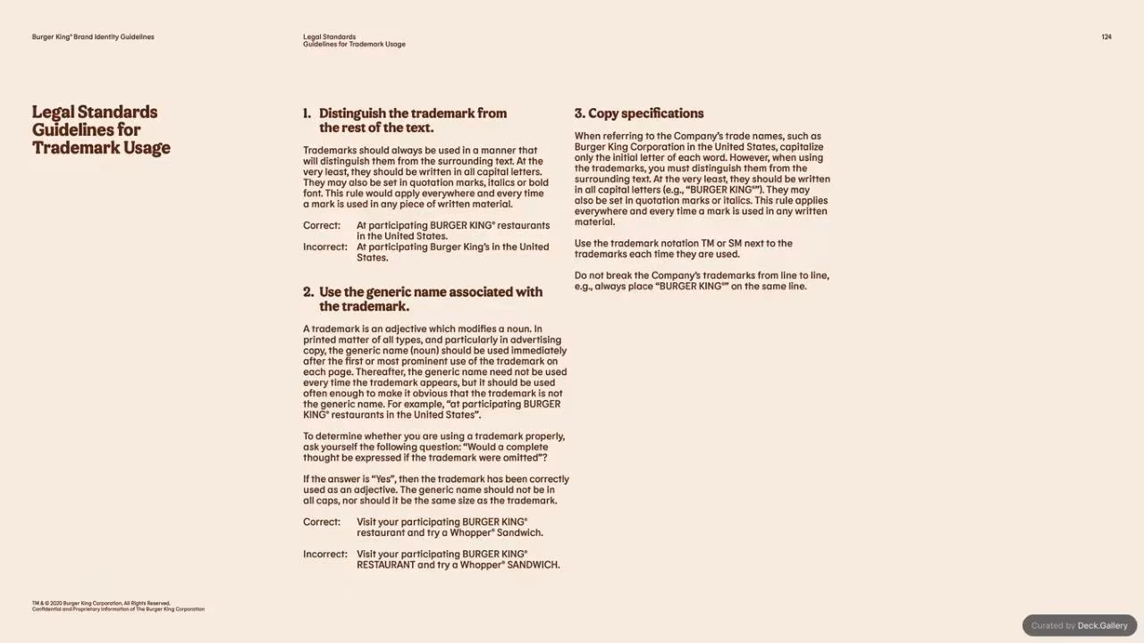 Burger King Brand Guidelines 2024, slide 124