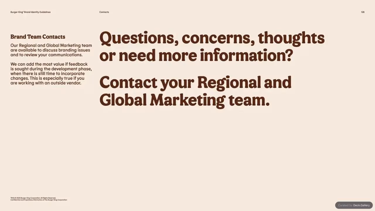Burger King Brand Guidelines 2024, slide 128