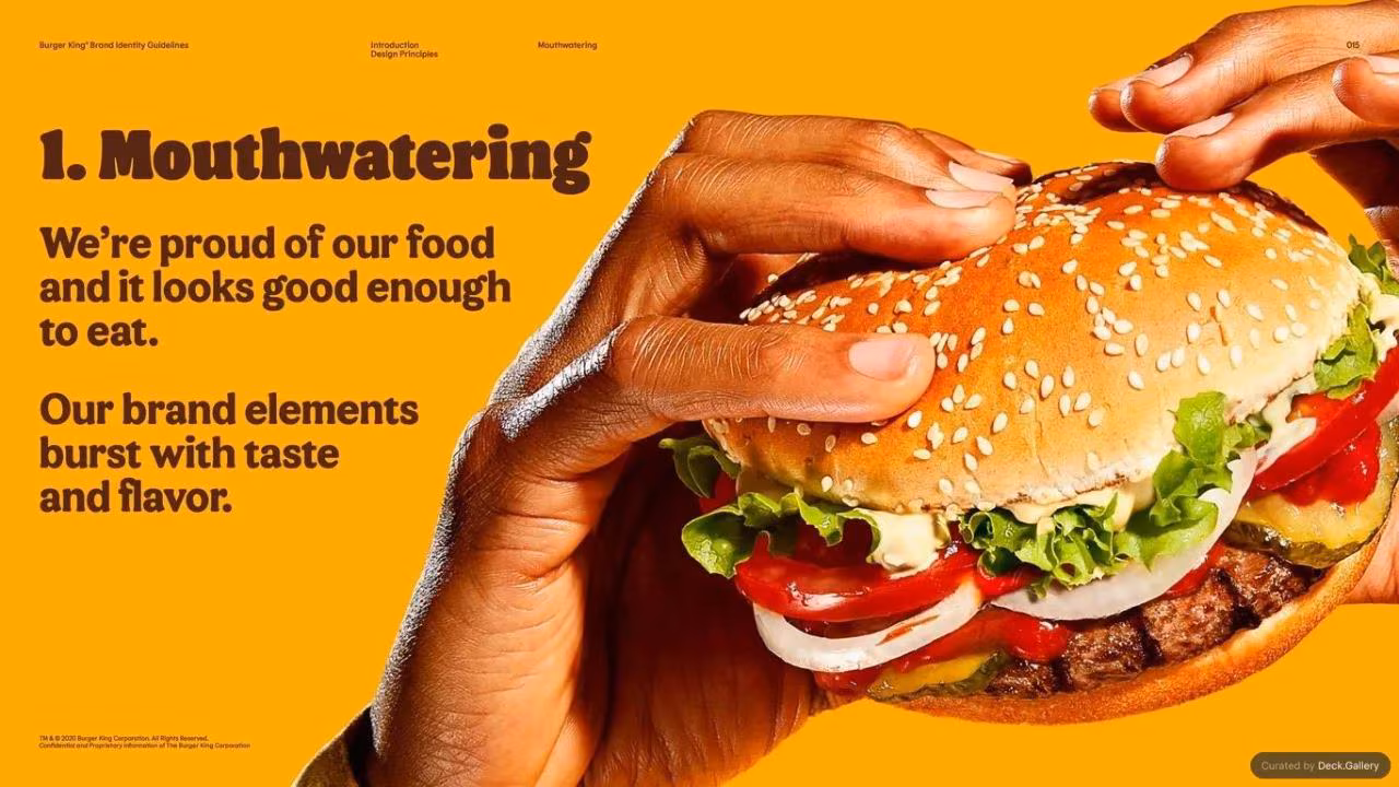 Burger King Brand Guidelines 2024, slide 15