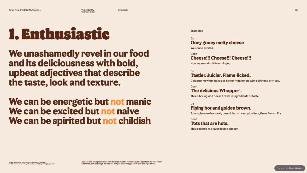 Burger King Brand Guidelines 2024, slide 23