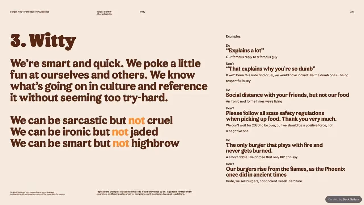 Burger King Brand Guidelines 2024, slide 25