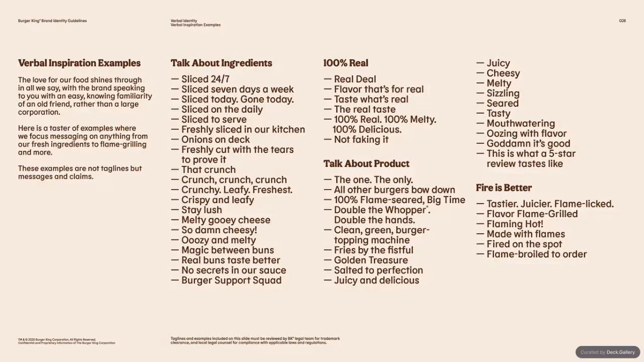 Burger King Brand Guidelines 2024, slide 28
