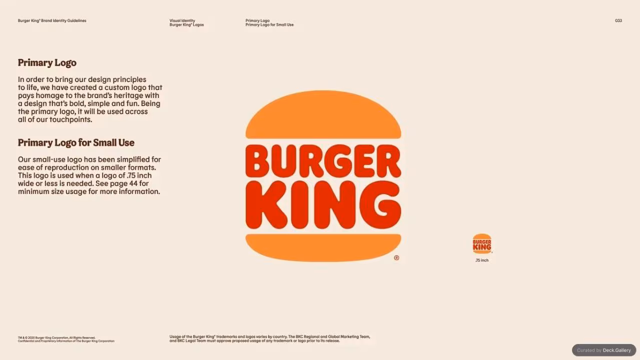 Burger King Brand Guidelines 2024, slide 33