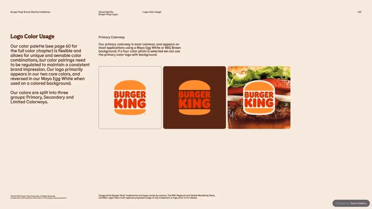 Burger King Brand Guidelines 2024, slide 47