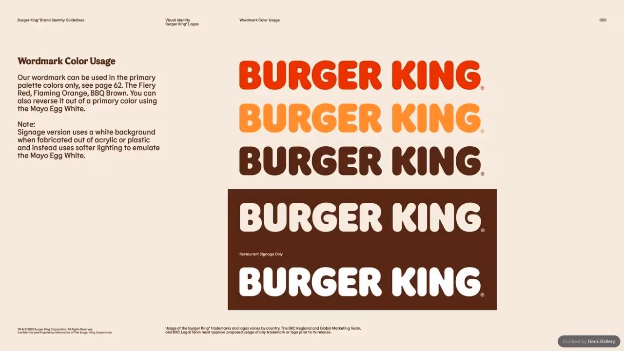 Burger King Brand Guidelines 2024, slide 50