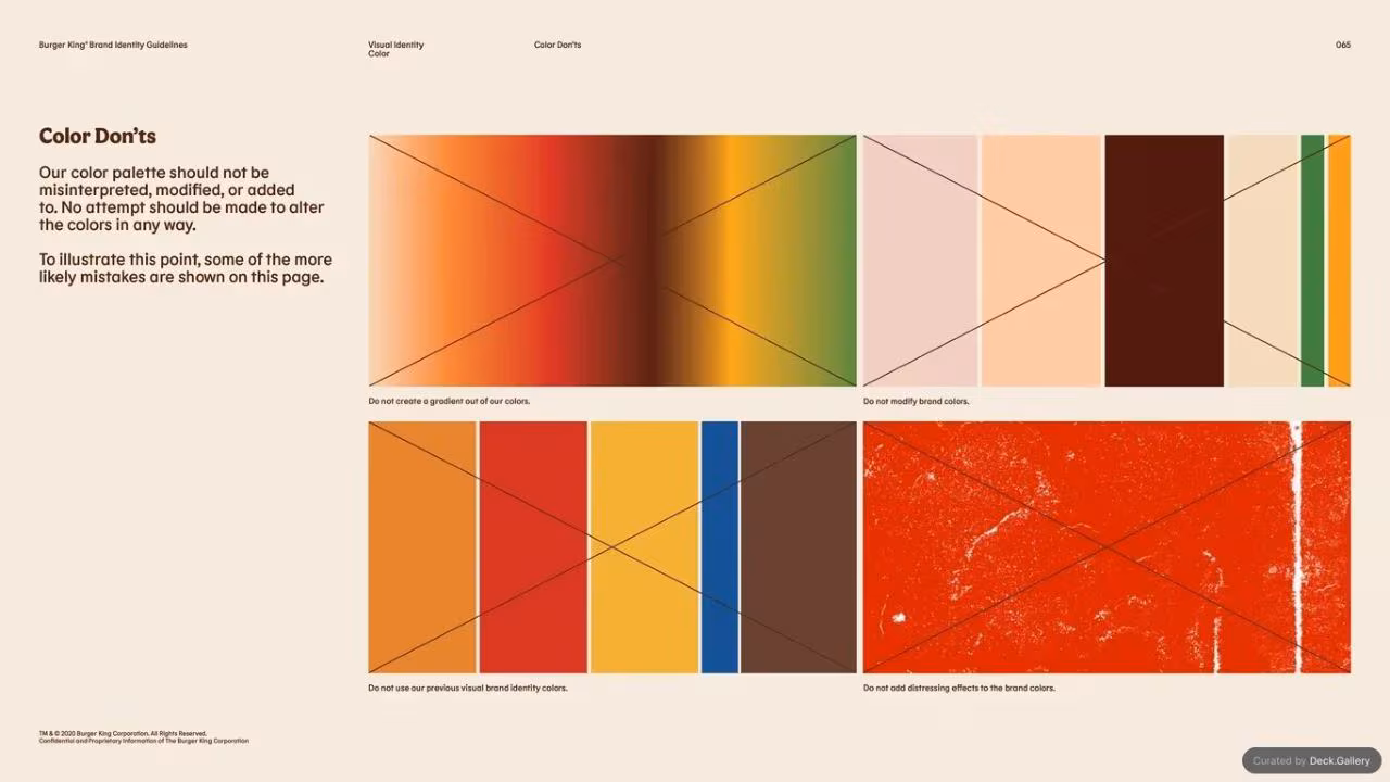 Burger King Brand Guidelines 2024, slide 65