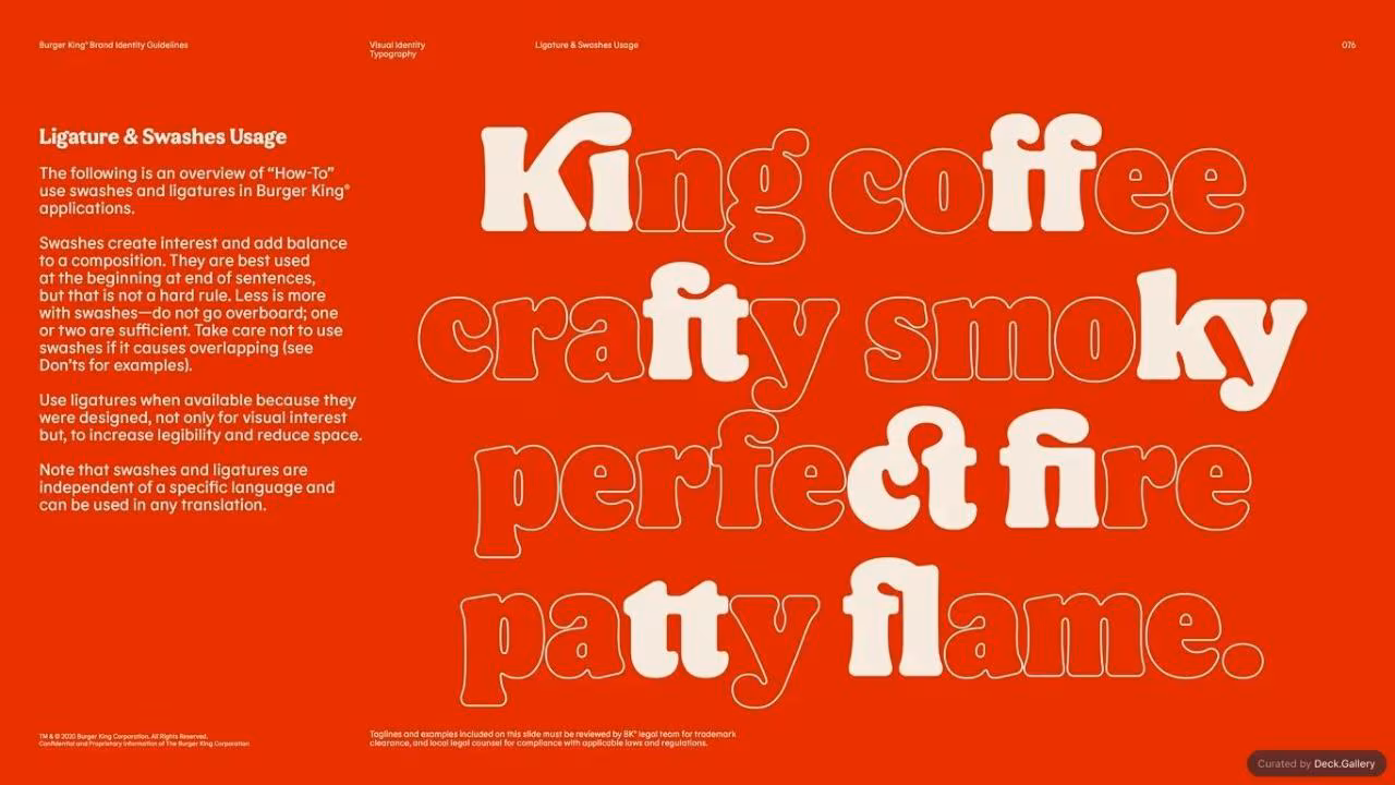 Burger King Brand Guidelines 2024, slide 76