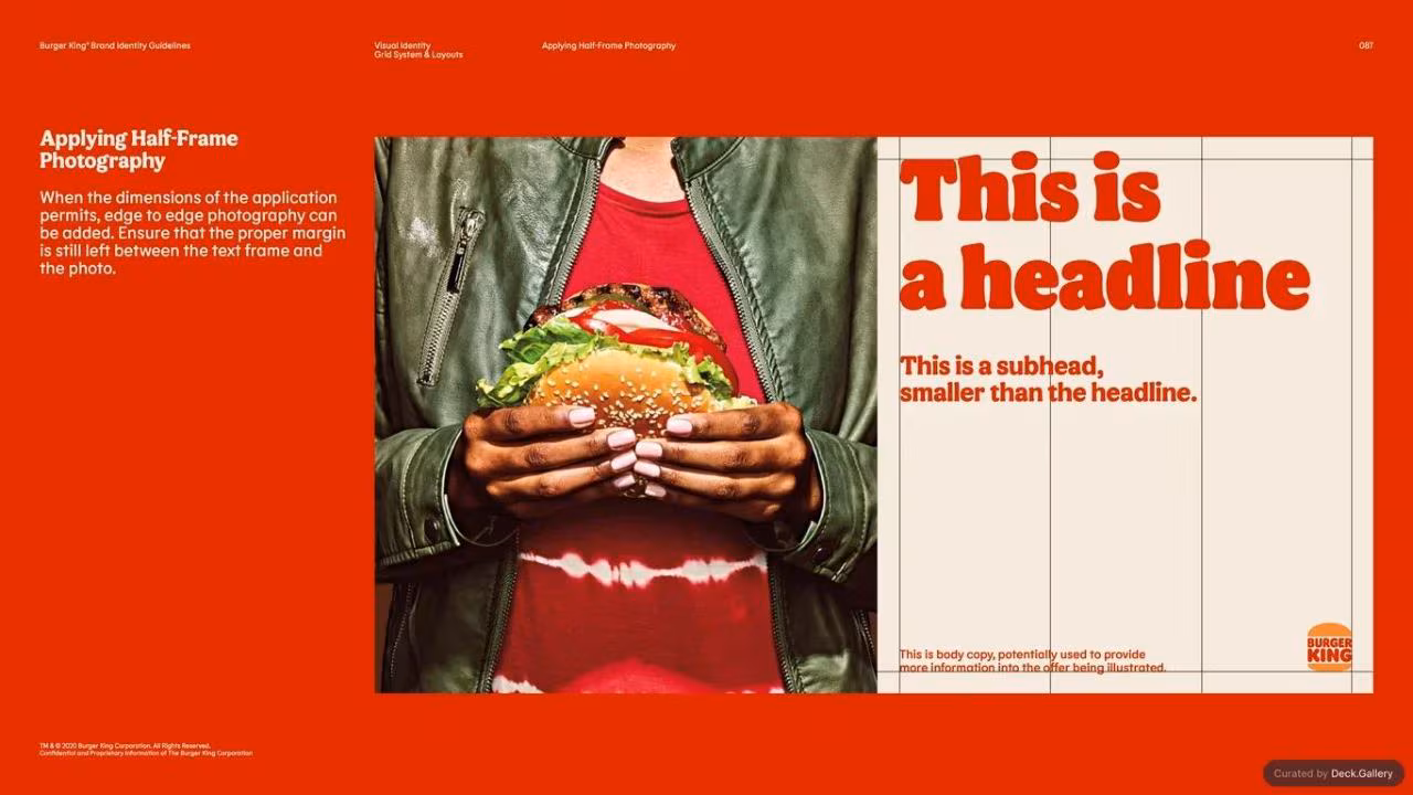 Burger King Brand Guidelines 2024, slide 87