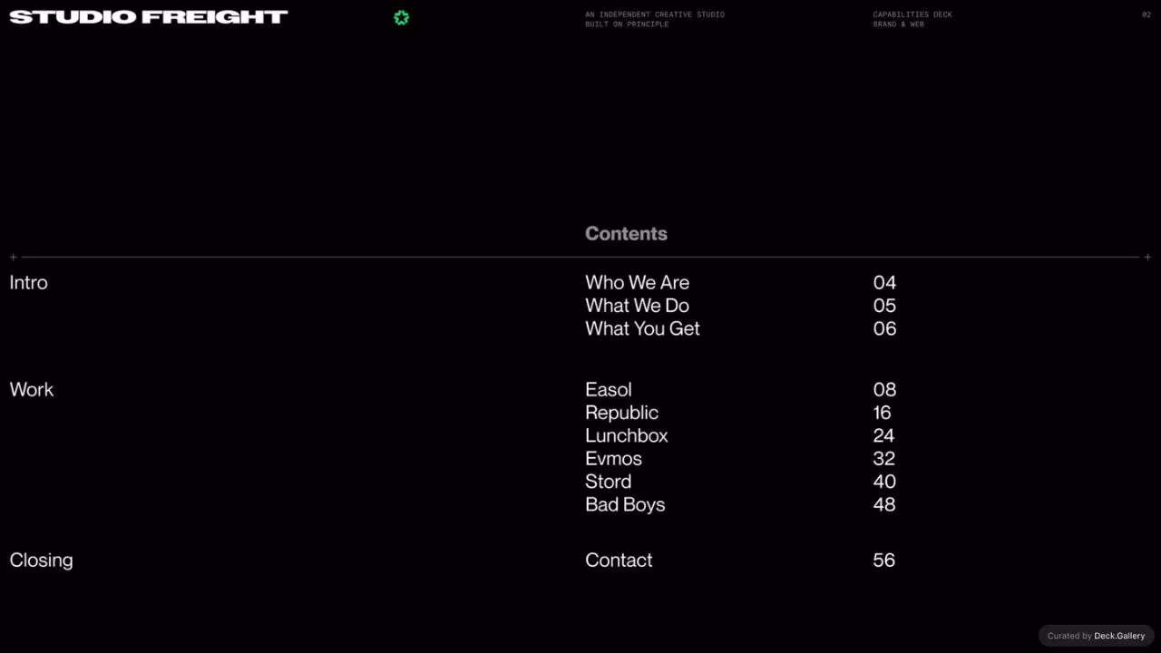 Studio Freight Capabilities Deck