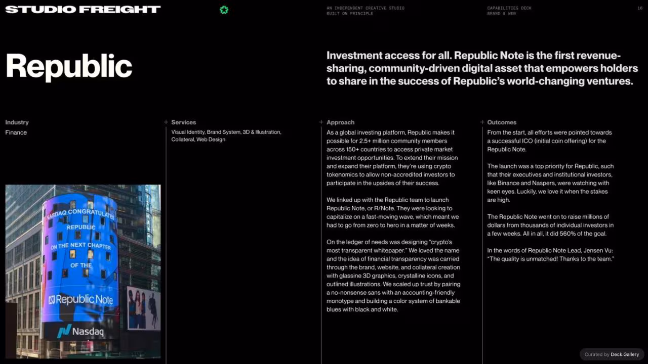 Studio Freight Capabilities Deck, slide 15