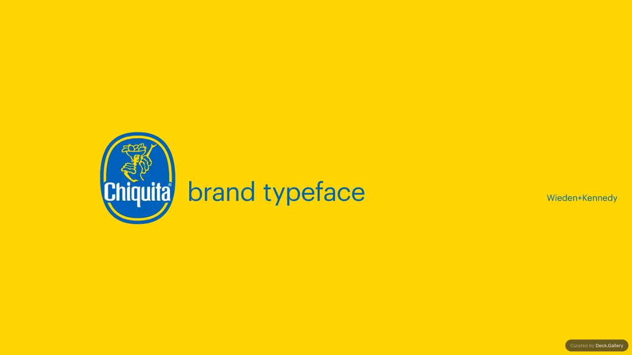 Chiquita Brand Typeface 2017