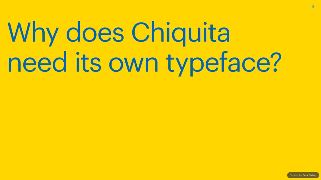 Chiquita Brand Typeface 2017, slide 2
