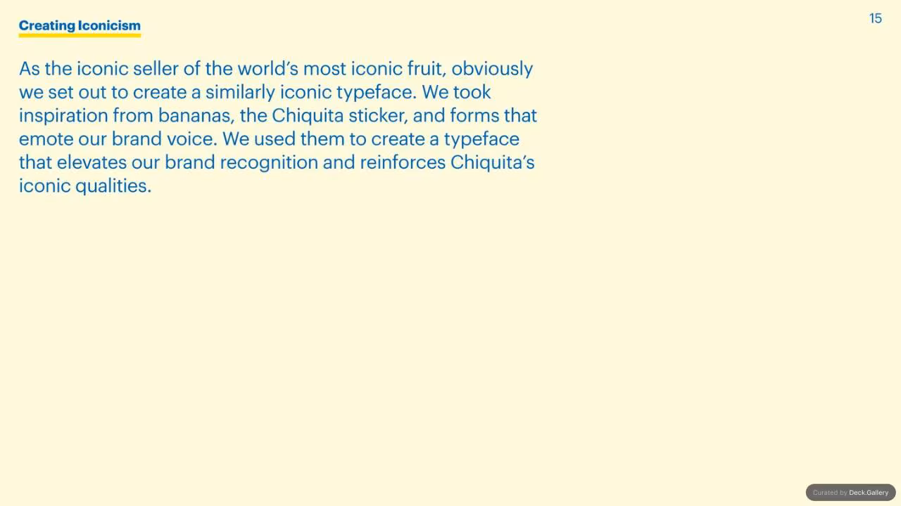 Chiquita Brand Typeface 2017, slide 11