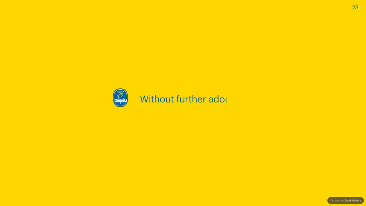 Chiquita Brand Typeface 2017, slide 19