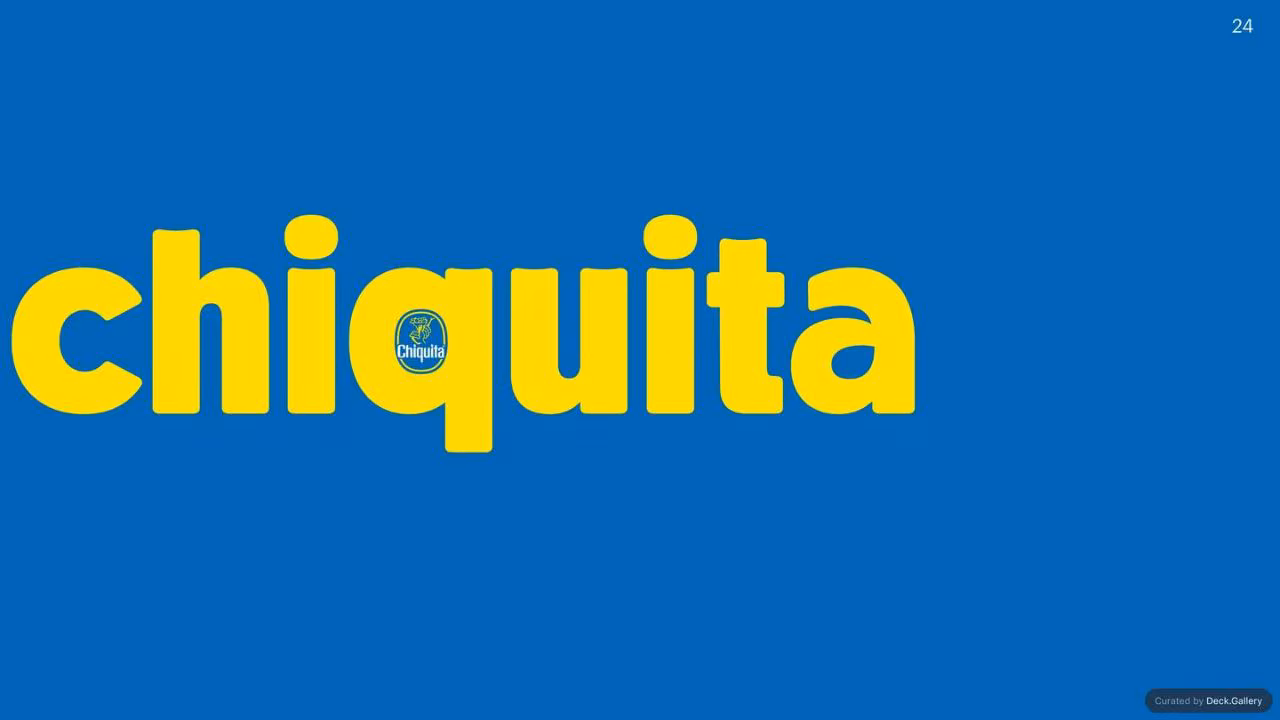 Chiquita Brand Typeface 2017, slide 20