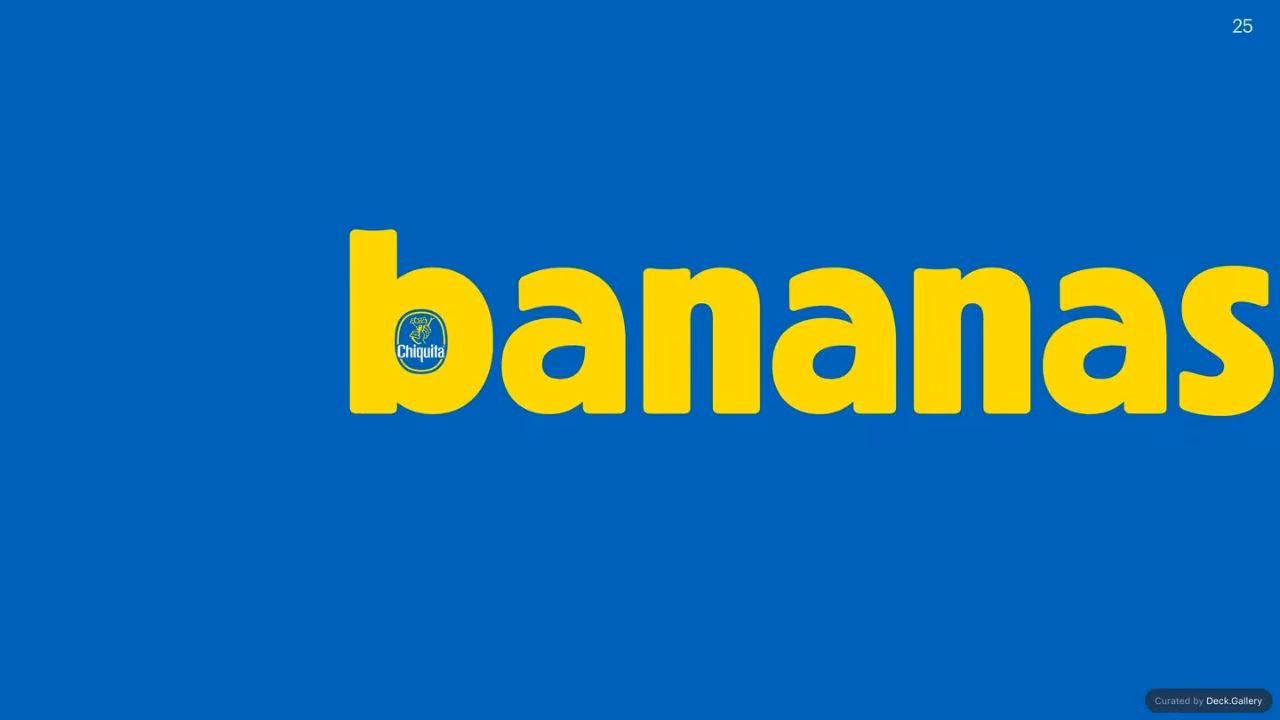 Chiquita Brand Typeface 2017, slide 21