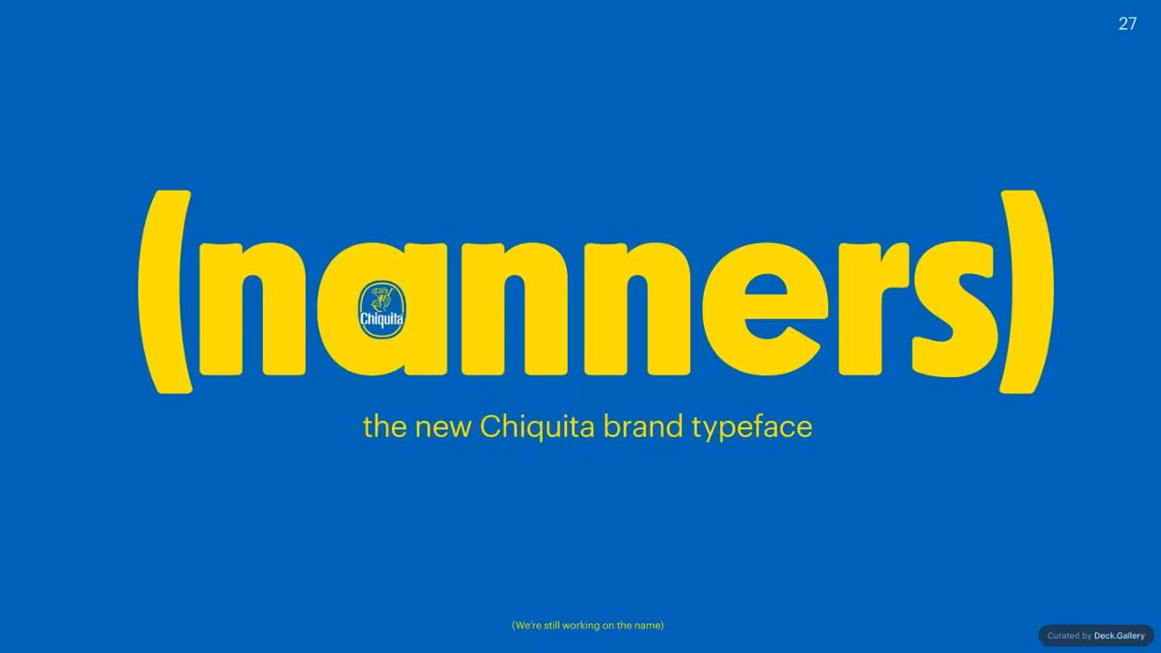 Chiquita Brand Typeface 2017, slide 23