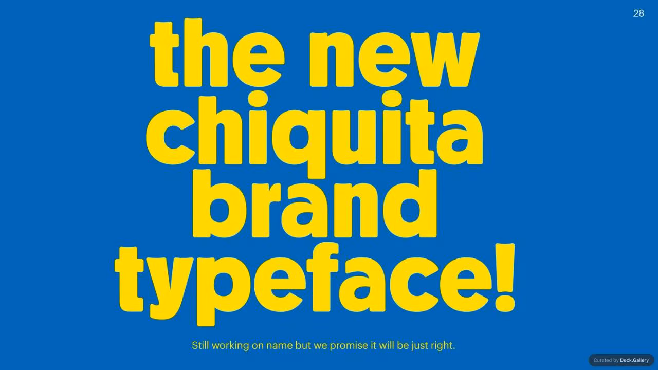 Chiquita Brand Typeface 2017, slide 24