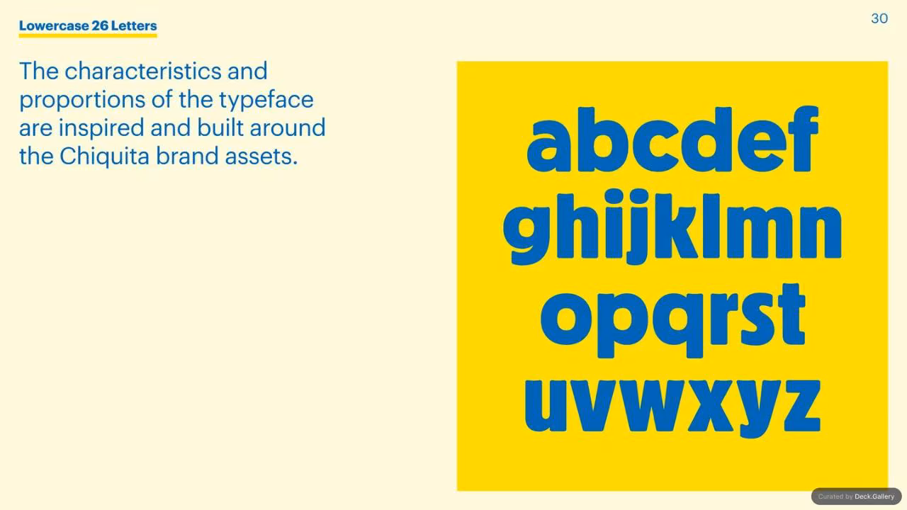 Chiquita Brand Typeface 2017, slide 26