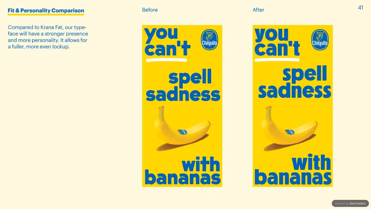 Chiquita Brand Typeface 2017, slide 37