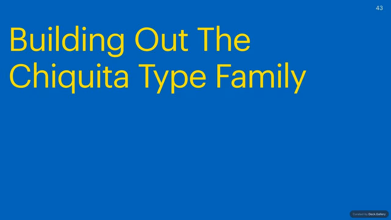 Chiquita Brand Typeface 2017, slide 39