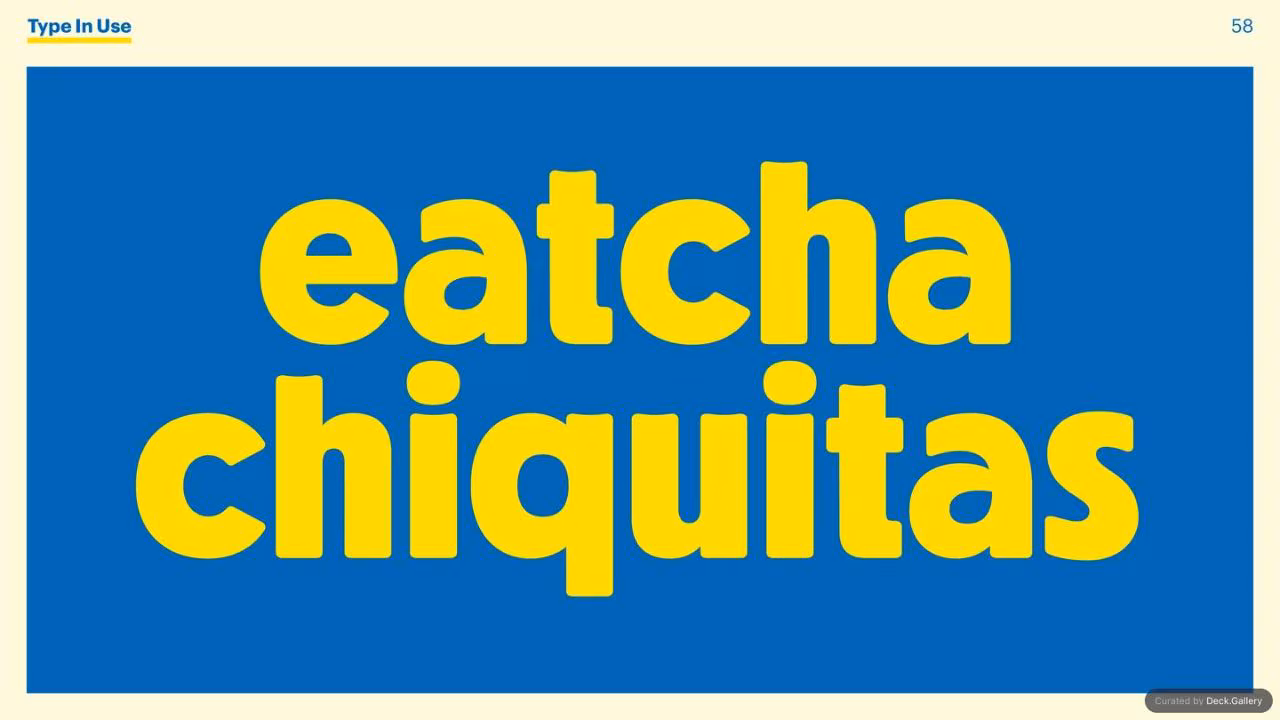 Chiquita Brand Typeface 2017, slide 54