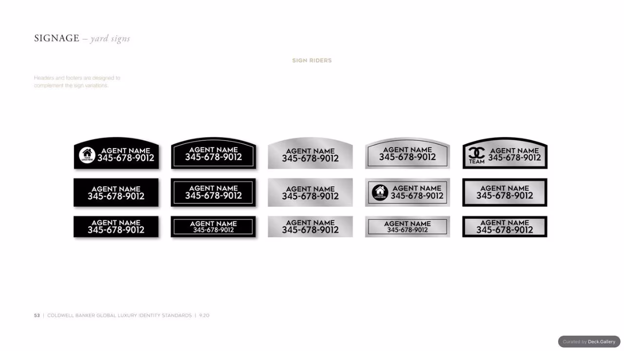 Coldwell Banker Identity Standards 2020, slide 53