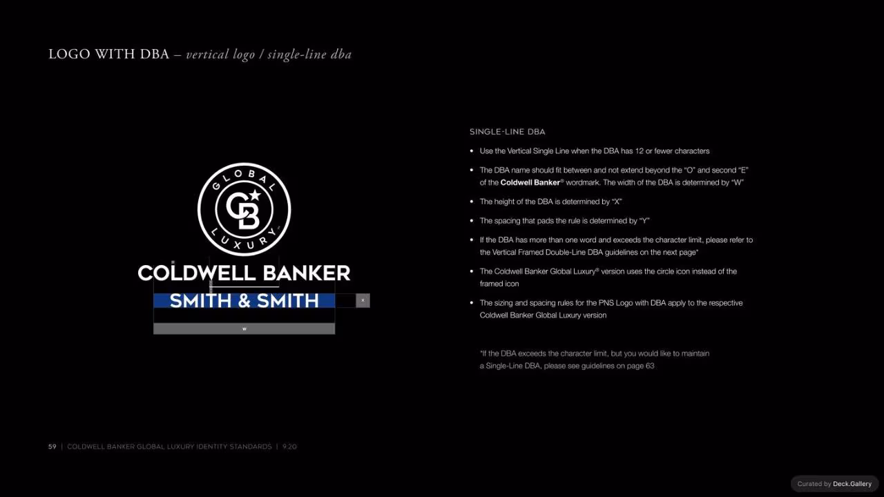 Coldwell Banker Identity Standards 2020, slide 59