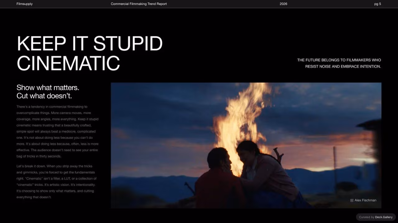 Commercial Filmmaking Trend Report 2026, slide 5