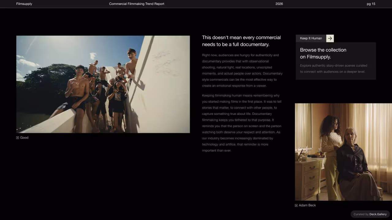 Commercial Filmmaking Trend Report 2026, slide 15